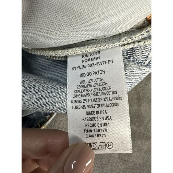 RE/DONE | Levi's 70s Loose Flare INDIGO PATCH Jeans Size 26 - Picture 16 of 16